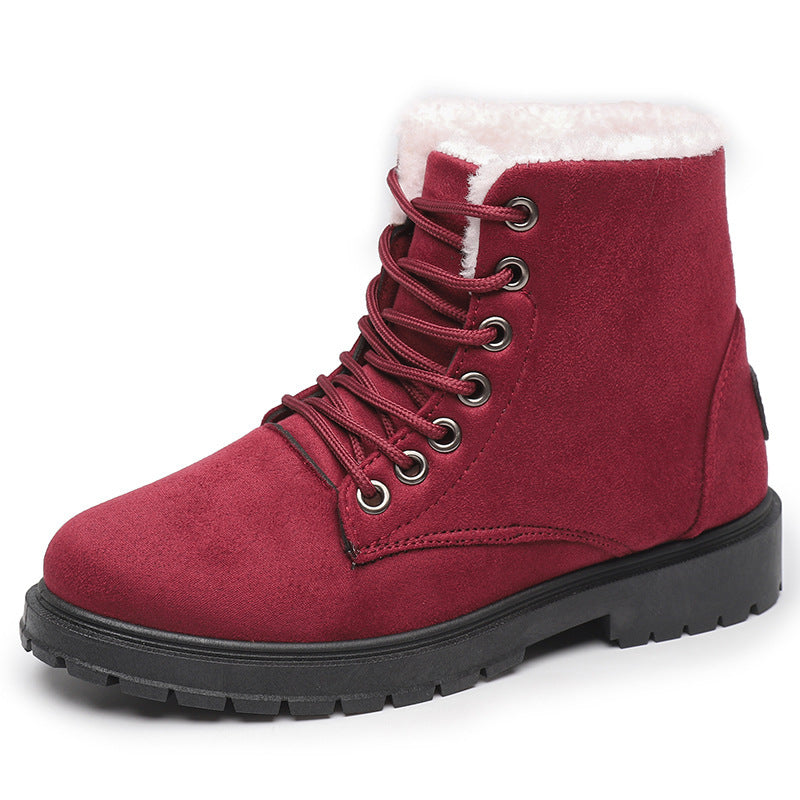 Snow Boots Fleece-lined Thickened Shoes Winter Warm Non-slip