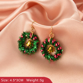 Creative Christmas tree earrings