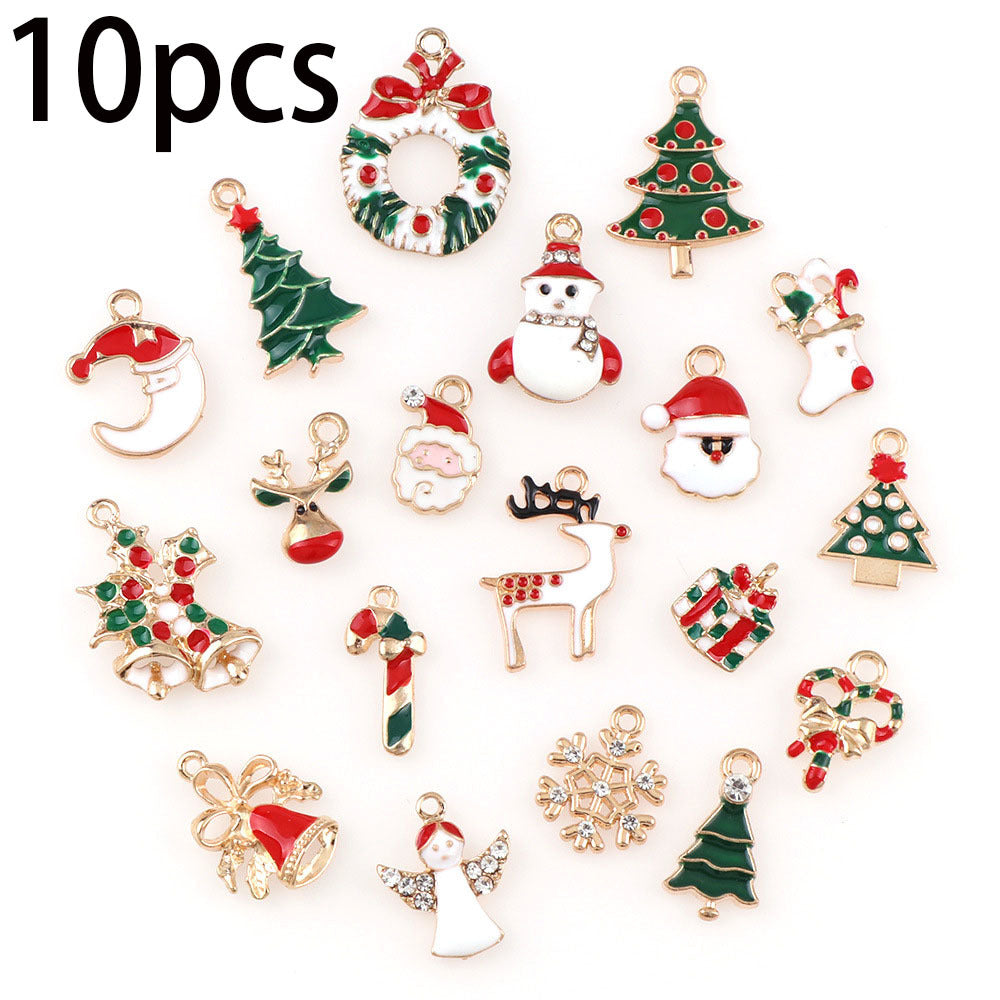 Christmas Tree Oil Drop Alloy Small Pendant