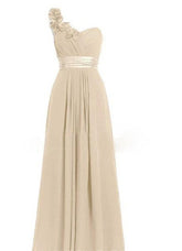 Women's Multi Colored Slanted Neck Sleeveless Strapless Long Dress