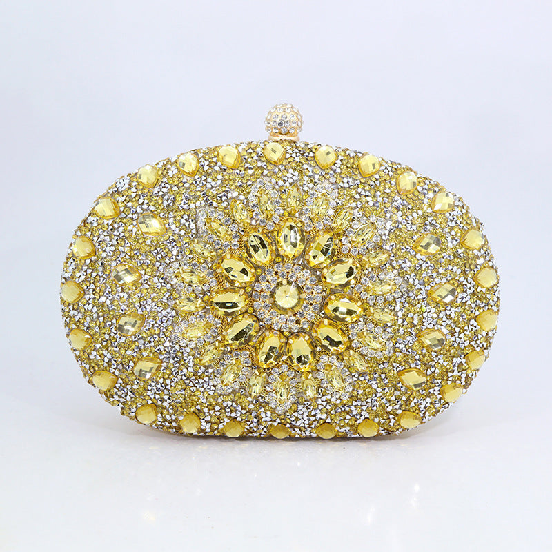 New Sunflower Diamond Evening Bag Women's Cheongsam Formal Dress Evening Handbag