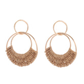 Women's Fashion Creative Hand Weaving Stud Earrings