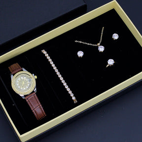 New Ladies Watch Good-looking Cross-border Valentine's Day Watch Jewelry Suit With Decoration