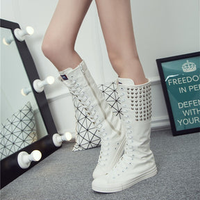 Punk Rivet Shoes All-match Lace-up