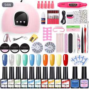 Sequin Nail Beauty Polish Gel Kit Light Machine