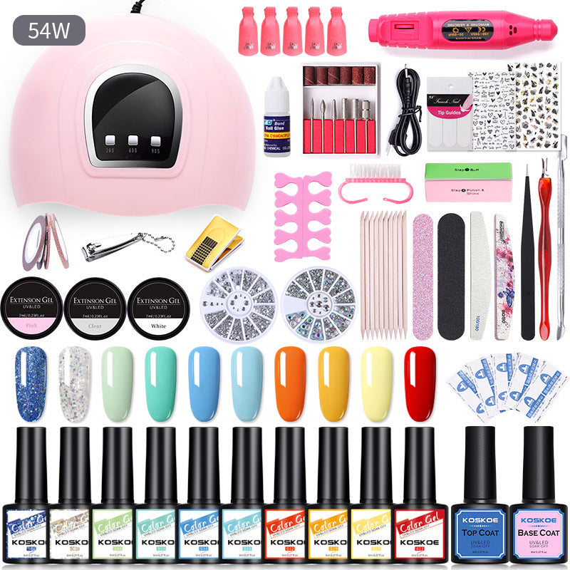 Sequin Nail Beauty Polish Gel Kit Light Machine