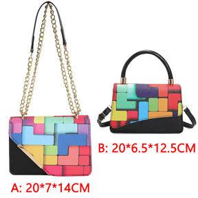 2024 Fashion Mini Women's Bag Luxury Chain Crossbody Bag Shoulder Painted Bag PU Solid Color Purse Luxury Design Messenger Bag