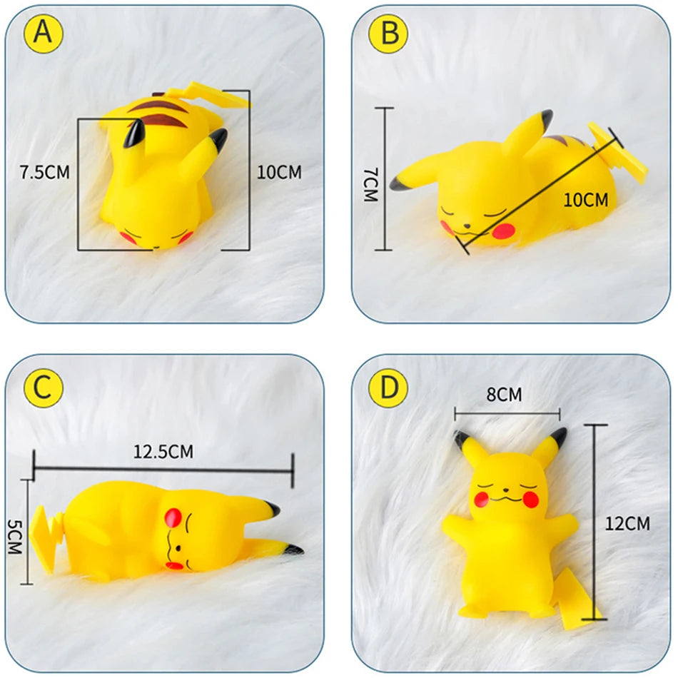 Pokemon Pikachu Night Light Glowing Children Toy Pokemon Pikachu Cute Bedside Lamp Children's Birthday Christmas Present