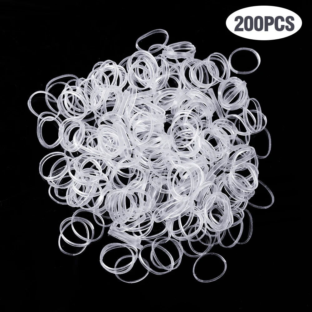 Clear Ponytail Ropes Rubber Bands Holder Elastic for Women Girls Bind Tie Holder Hair Accessories Hair Styling Tools