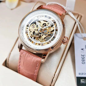 AOKULASIC Women Automatic Mechanical Watches Skeleton Wristwatches Ladies Elegant Luxury High Quality New Watch Waterproof Clock