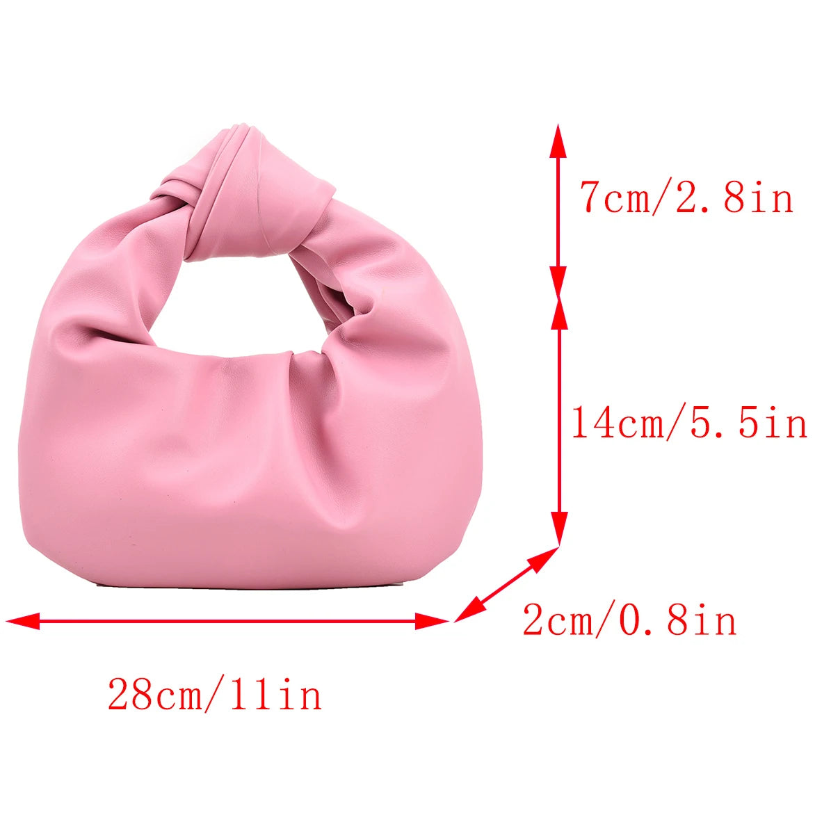 2023 Fashion Hobo Bag Luxury Designer Handbag Brand Women Tote Bag Knotted Handle Clutch Bag Purple Green Pu Leather Ladies Bag