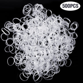 Clear Ponytail Ropes Rubber Bands Holder Elastic for Women Girls Bind Tie Holder Hair Accessories Hair Styling Tools