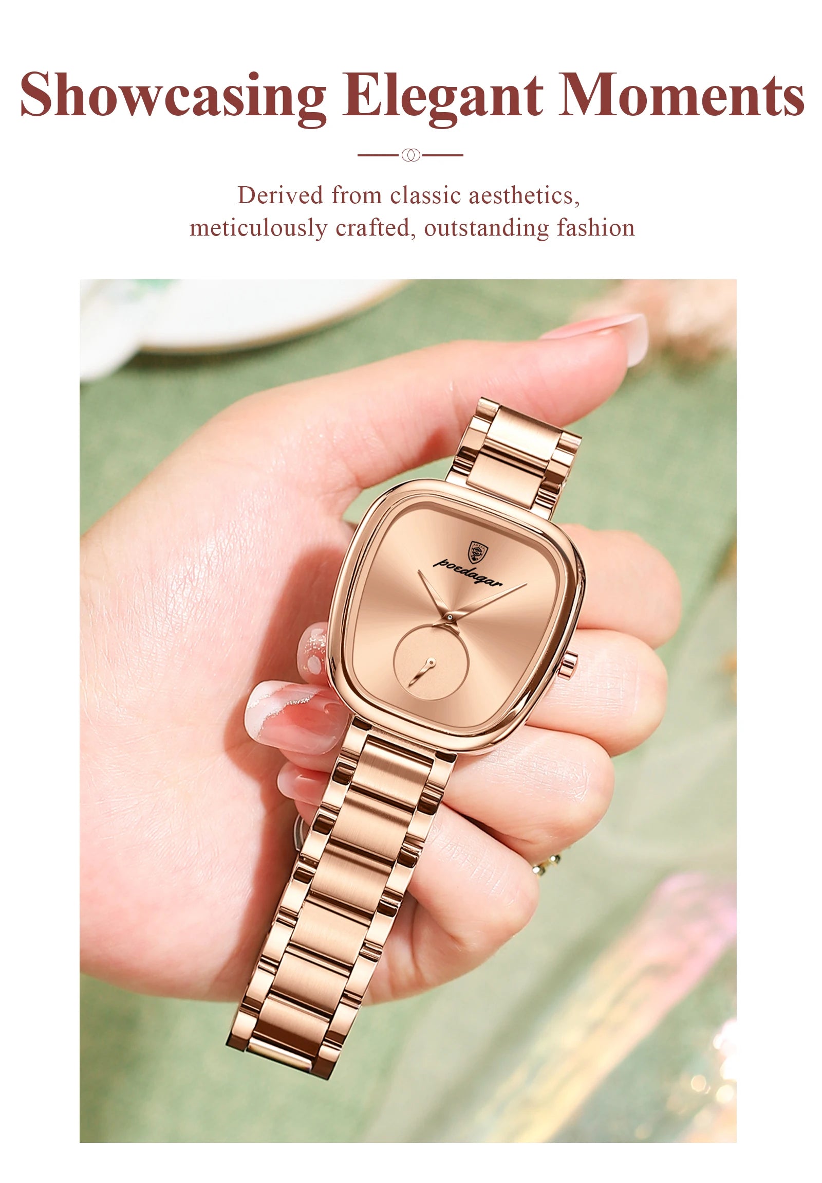 POEDAGAR Luxury Watch for Woman Waterproof Stainless Steel Quartz Ladies Watch High Quality Women's Watches Elegant Female Clock