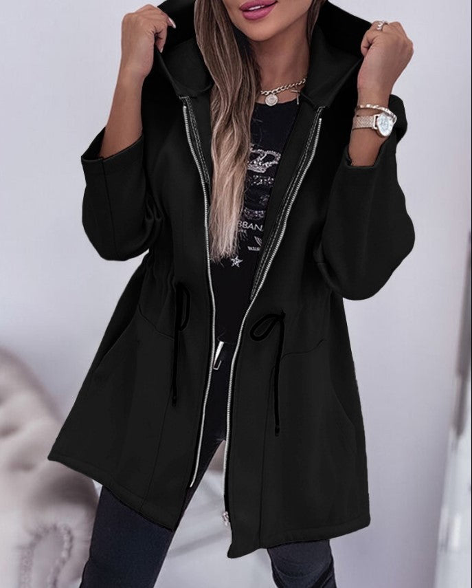 2023 Fall Winter Fashion Casual Hooded Coat Women's Clothing