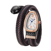 Snake Watch Fashion Quartz Watch Diamond Leather Strap