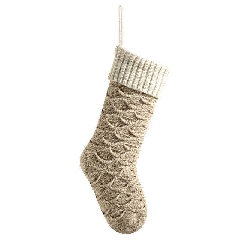 Christmas Gift Bag Decorative Socks Knitted Hanging Decoration