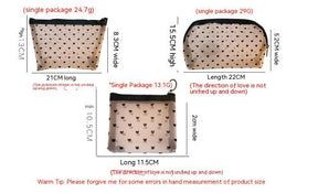 Mesh Cosmetic Love Storage Bag Portable