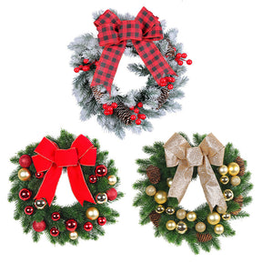 Bowknot Christmas Ball Garland Window Home Door Hanging Decorations