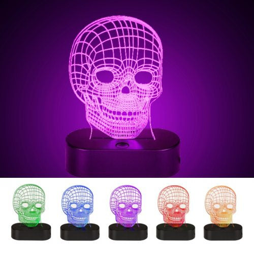 3D Small Night Lamp Halloween Skull Outdoor Light LED Energy Saving Lamp Gift Decoration Birthday Christmas Gifts