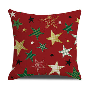 Christmas Day Throw Linen Cushion Pillowcase