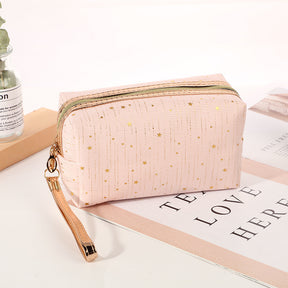 Rain Silk Bronzing XINGX Octagonal Bag Cosmetics Storage Bag Zipper Wash Bag Portable Cosmetic Bag