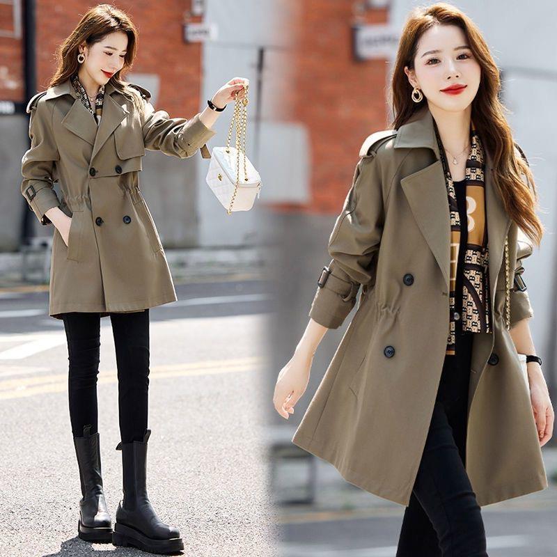 Autumn And Winter New Casual Figure Flattering Fashionable Top Women's Windbreaker Coat