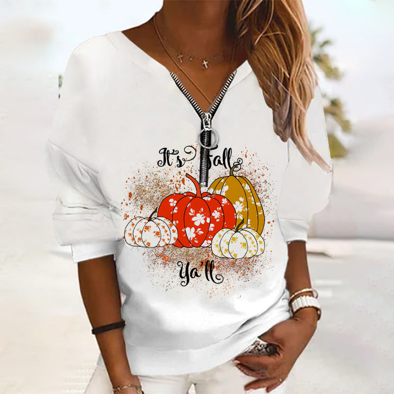 Women's Fashion Halloween Printed Sweater