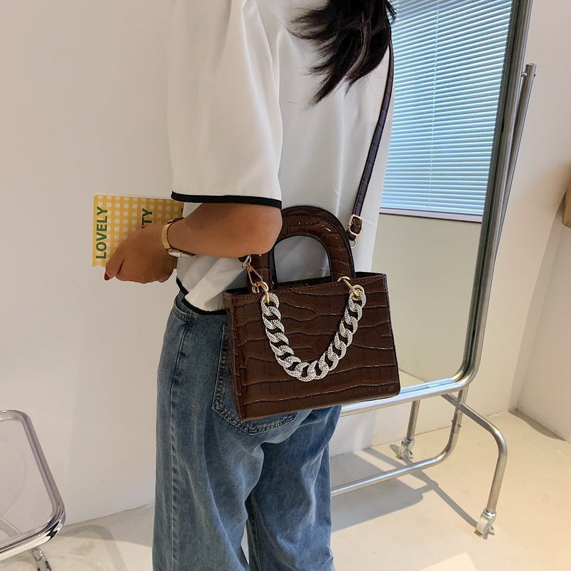 Fashion Trendy With  Pattern Casual Simple Messenger Bracelet Bag