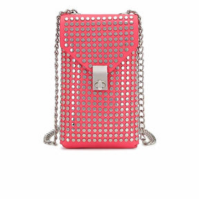 Fashion Soft Leather Rivet Crossbody Chain Bag