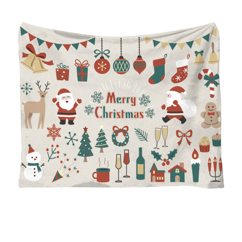 Christmas Flannel Printed Blanket