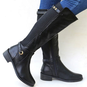 Plus Size Long Tube Women's Chunky Heel Boots