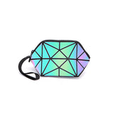 Geometric Rhombus Cosmetic Bag Luminous Color Changing