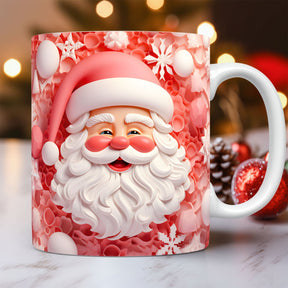 Christmas Theme Ceramic Mug 3D Santa Claus Coffee Cup