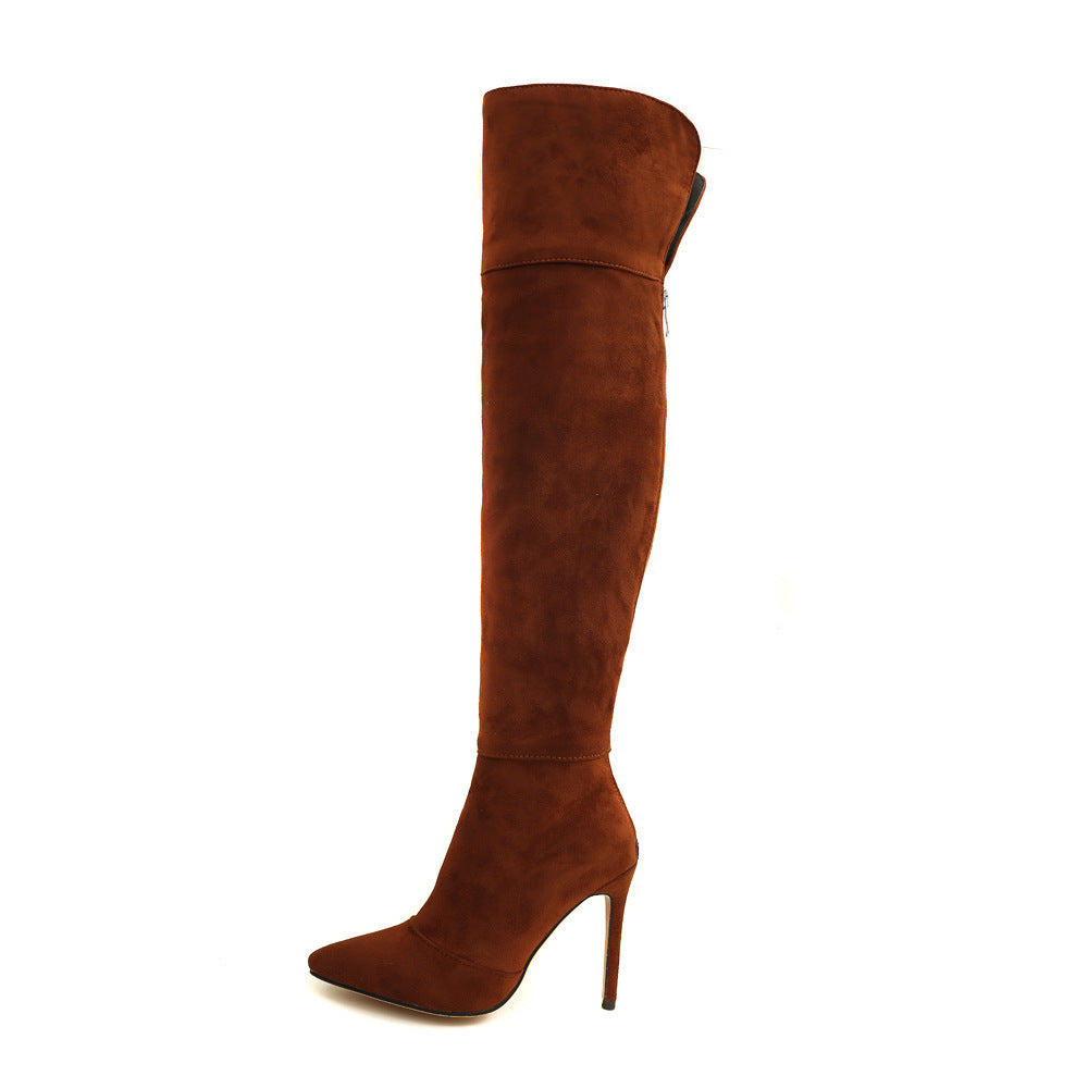 Stiletto Heel Pointed Toe 32-46 Size Over The Knee Boots