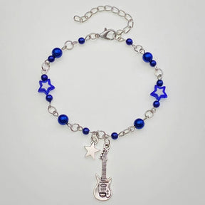 Hollow Five-pointed Star Handmade Guitar Pendant Bracelet