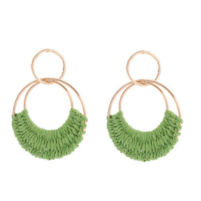 Women's Fashion Creative Hand Weaving Stud Earrings