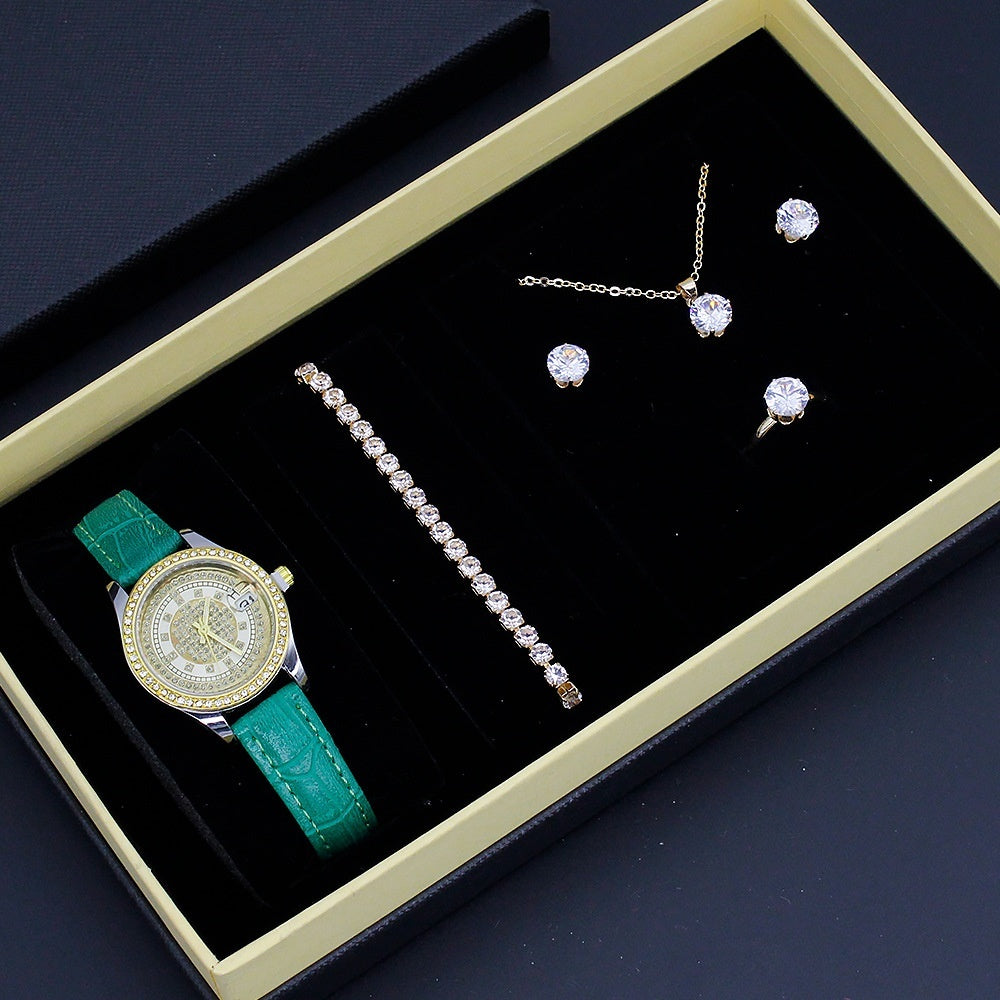 New Ladies Watch Good-looking Cross-border Valentine's Day Watch Jewelry Suit With Decoration