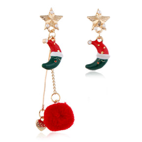 European And American Christmas New Products Earrings Creative Christmas Snowflake