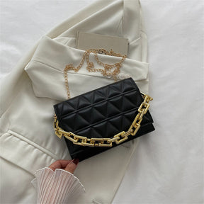 Solid Color Simple Chain Shoulder Bag