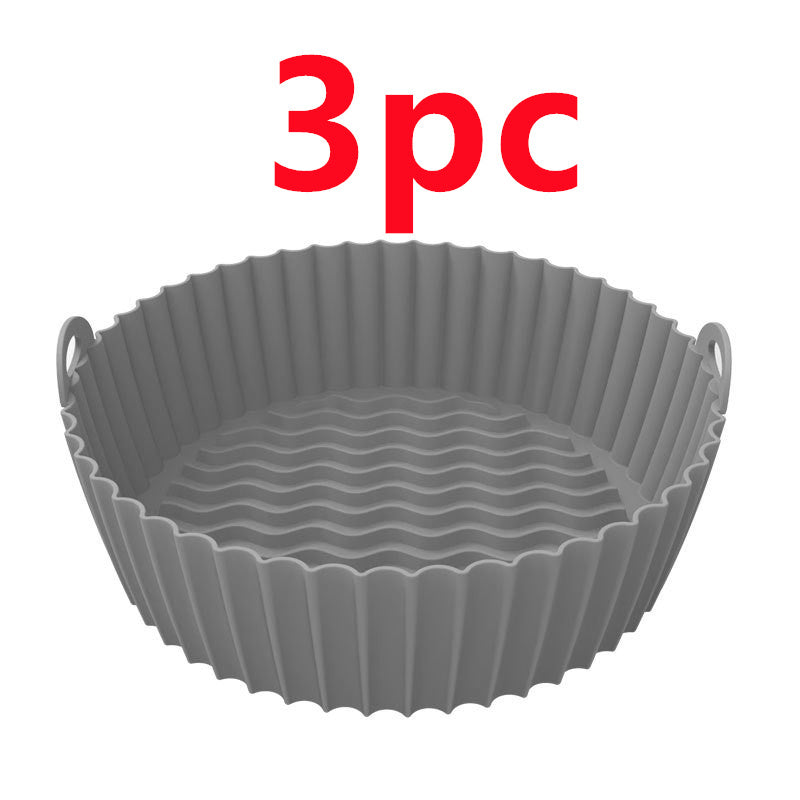 Silicone Basket Pot Tray Airfryer Liner For Air Fryer Reusable Container Accessories Pan Baking Mold Canister Shape Protector