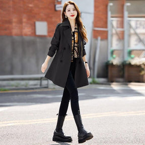 Autumn And Winter New Casual Figure Flattering Fashionable Top Women's Windbreaker Coat