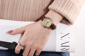 Retro Women's Simple Digital Calendar Casual Watch