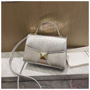 Mining Stone Pattern Stitching Square Pouch Women's Classic All-match Niche Shoulder Bag