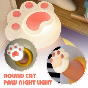 Nightstand Lamp Cat Paw Desk Lamp 3 Brightness Dimmable Rechargeable Tap Lamp Atmosphere Light For Bedroom Living Room Home Decor