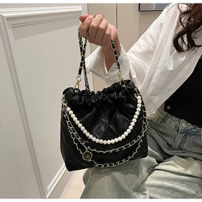 Women's Bag Popular Niche Texture Garbage Rhombus PU Hand