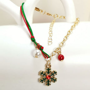 Santa Claus Tree Snowflake Elk Snowman Bracelet