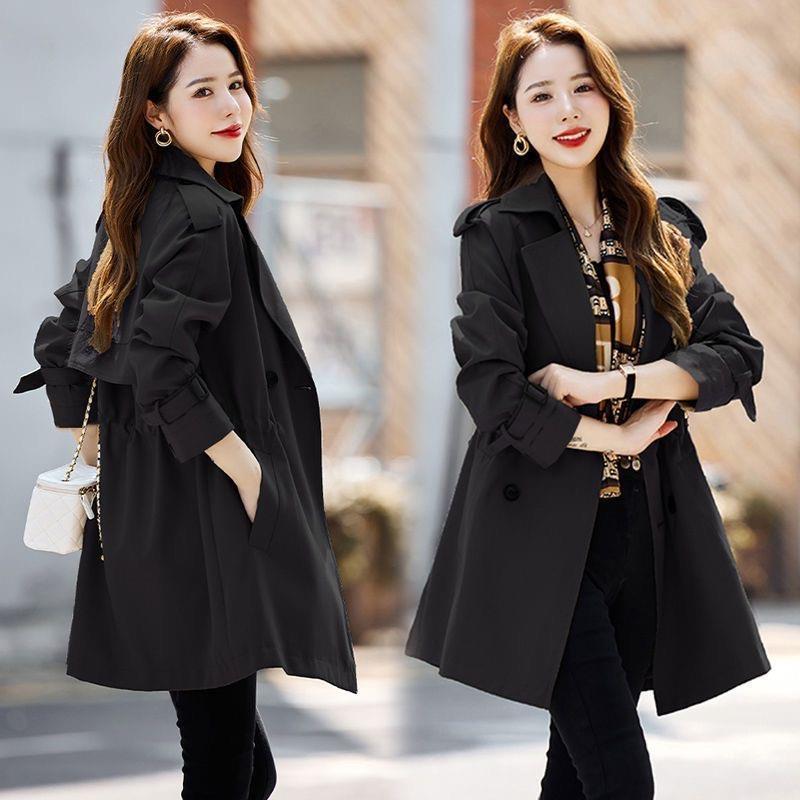 Autumn And Winter New Casual Figure Flattering Fashionable Top Women's Windbreaker Coat