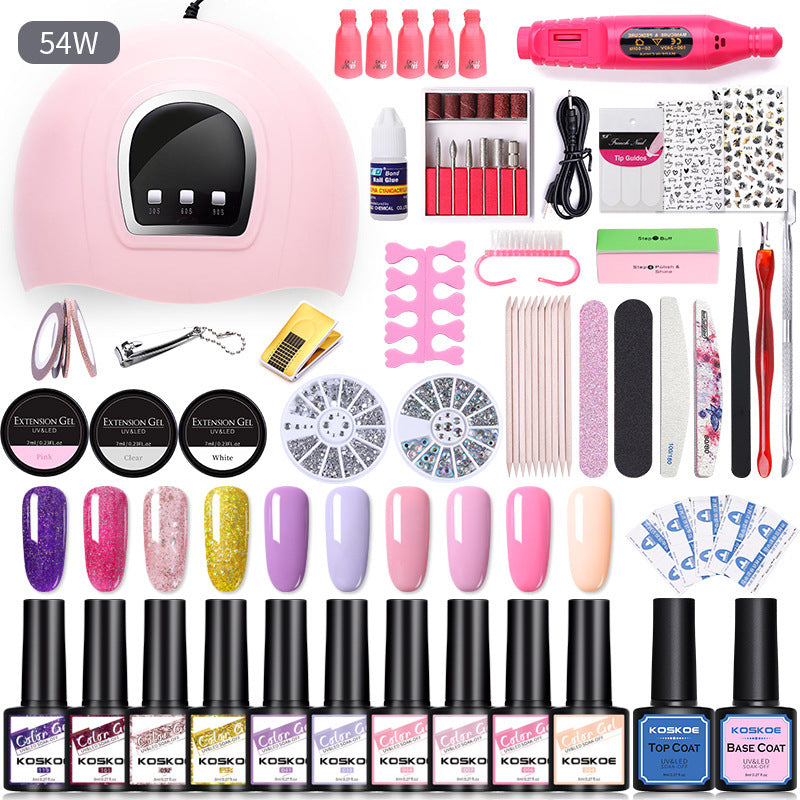 Sequin Nail Beauty Polish Gel Kit Light Machine