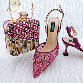 Ladies' Party Sandals And Diamond Bags