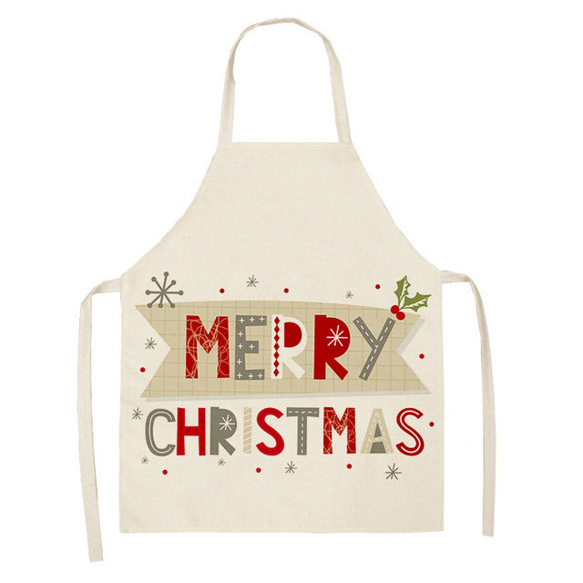 Christmas Series Cotton And Linen Apron